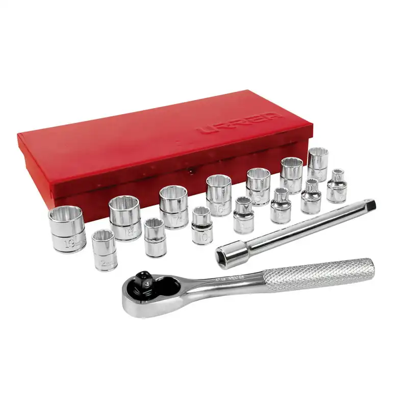 

In Drive Metric, 12 Point Socket Set, 17 Pieces
