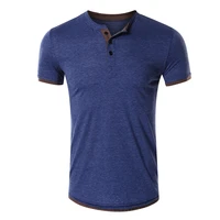 mens short sleeve summer polo neck short sleeve t shirt comfortable cotton t shirt
