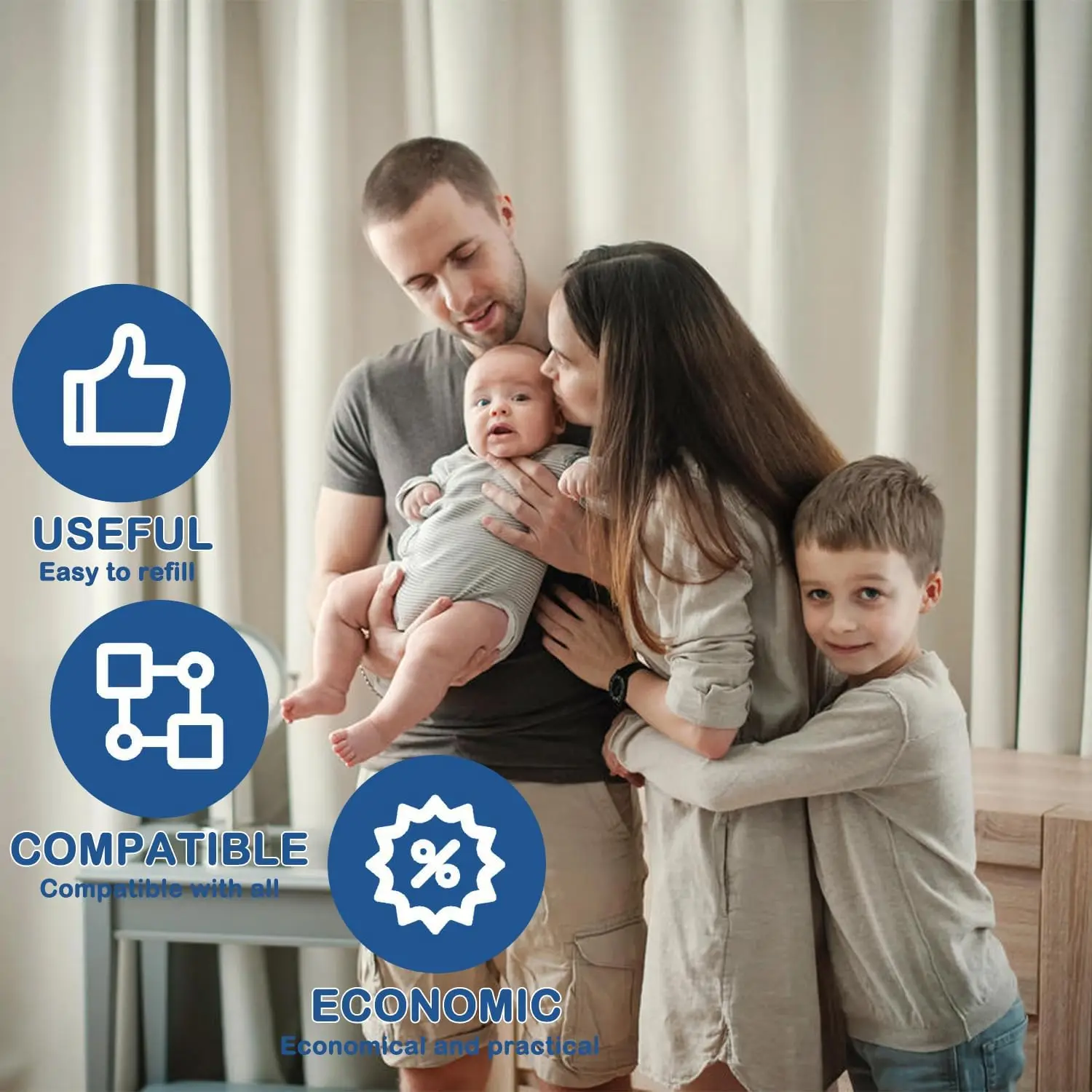 Прочные синие мешки для мусора ухода за ангелом и детскими подгузниками Tommee Tippee