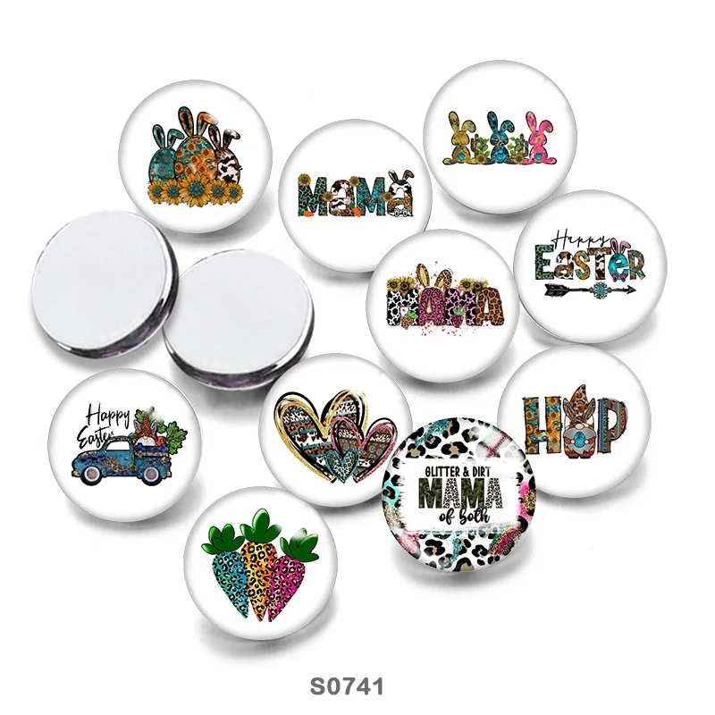 

Happy Easter Rabbit Mix 12mm//18mm/20mm/25mm Round photo glass cabochon demo flat back Making findings S0741