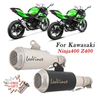 for kawasaki ninja 400 ninja400 z400 z 400 motorcycle exhaust modify motogp middle link pipe escape db killer muffler bike tube