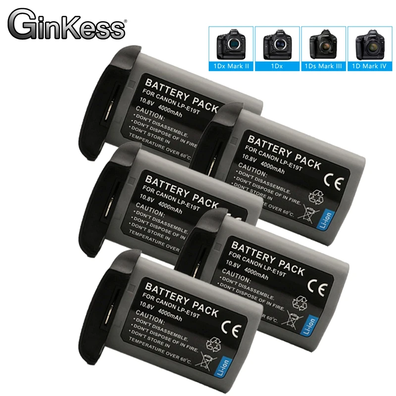 

4PC Upgrade 3500/4000mAh LP-E19 E19 Battery For Canon EOS 1DX MARK 2/ 1DX / 1DS MARK 3/1D MARK 3/1D MARK 4 LPE19 Digital Battery