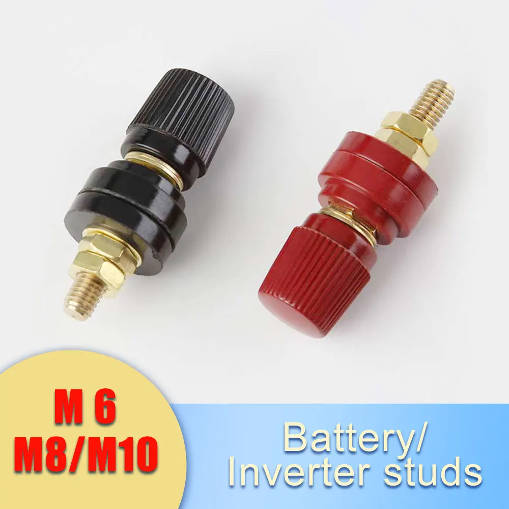 

2Pcs New Remote Battery Power Junction Connector Premium Post Terminal Kit Stud M6 M8 M10 Accessory Universal Automotives