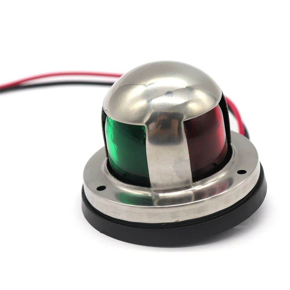 

12V 4W Navigation Light Boat Accessories Stainless Steel Red Green 8 LED Boat Yacht Bright Light Bow Navigation Light Equippment