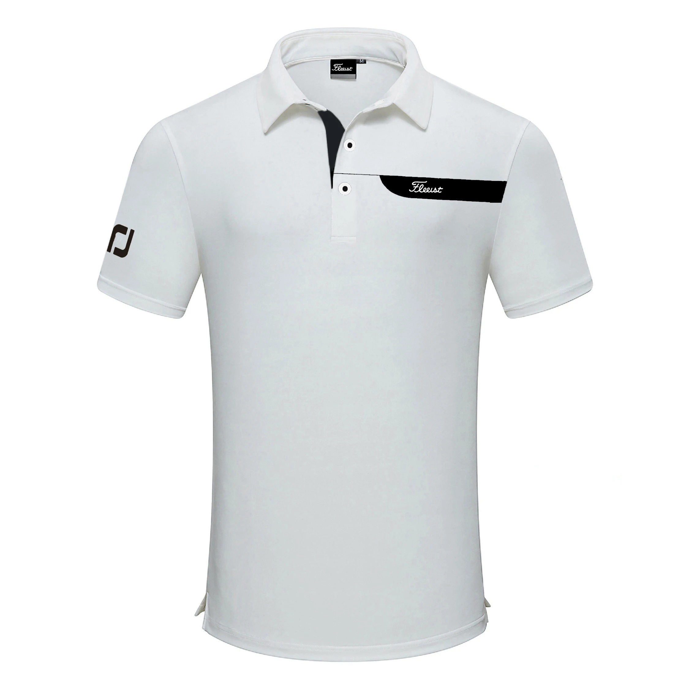 New Men's Golf T-shirt Summer Sports Short Sleeve Shirt Dry Fit Breathable Polo Shirts for Men Golf Wear