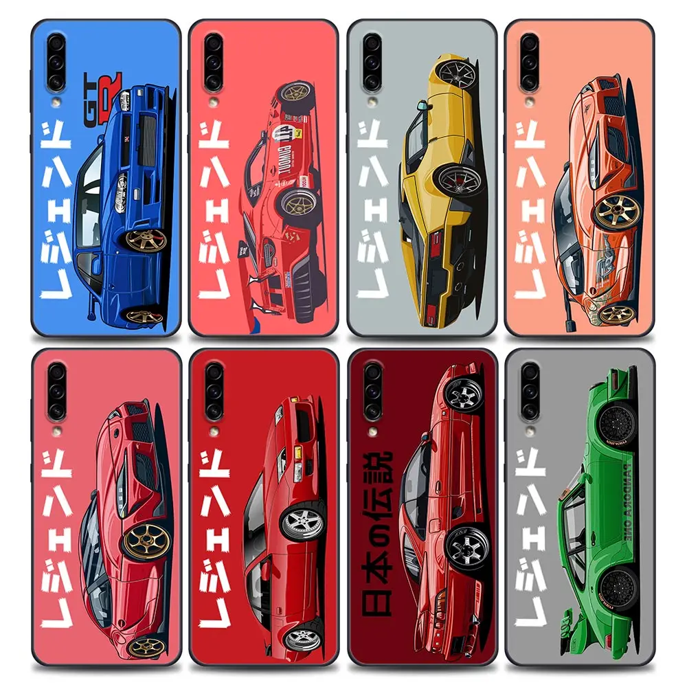 

Male Men JDM Tokyo Drift Cartoon Sports Car Case For Samsung Galaxy A30s A10e A40 A50 A60 A70 A90 A7 A9 2018 Soft Fundas Cover