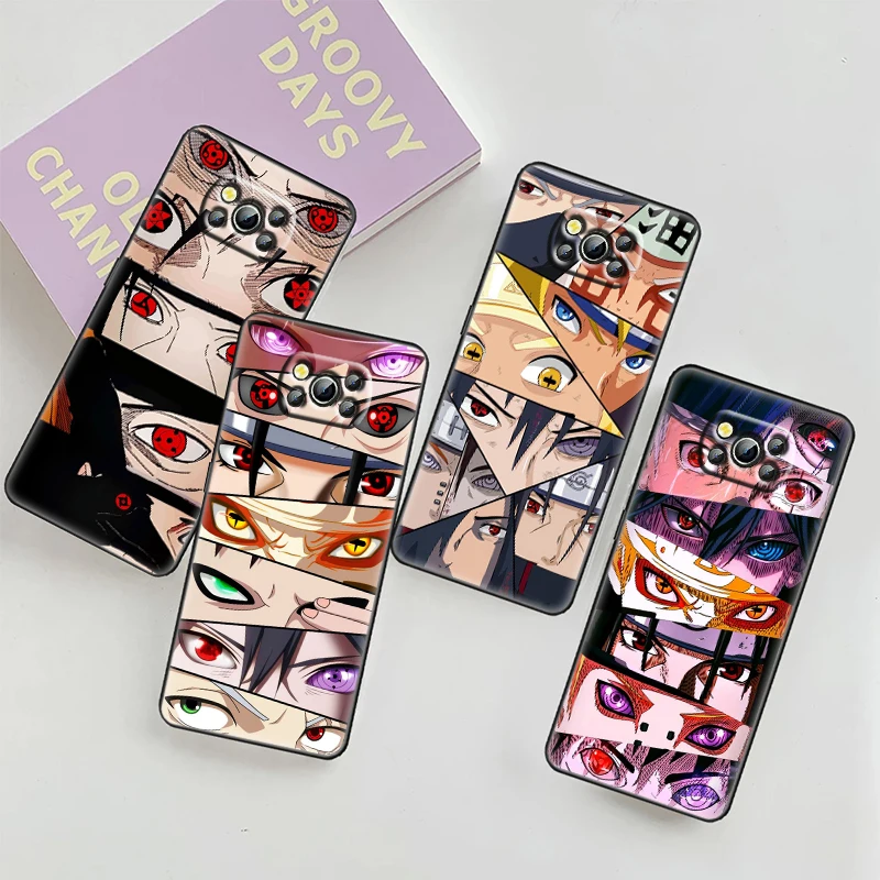 

Anime N-ARUTOS Eye Collection Phone Case For Xiaomi Mi Poco X4 X3 NFC F4 F3 GT M5 M4 M3 M2 X2 F2 F1 Pro C3 5G Black Cover