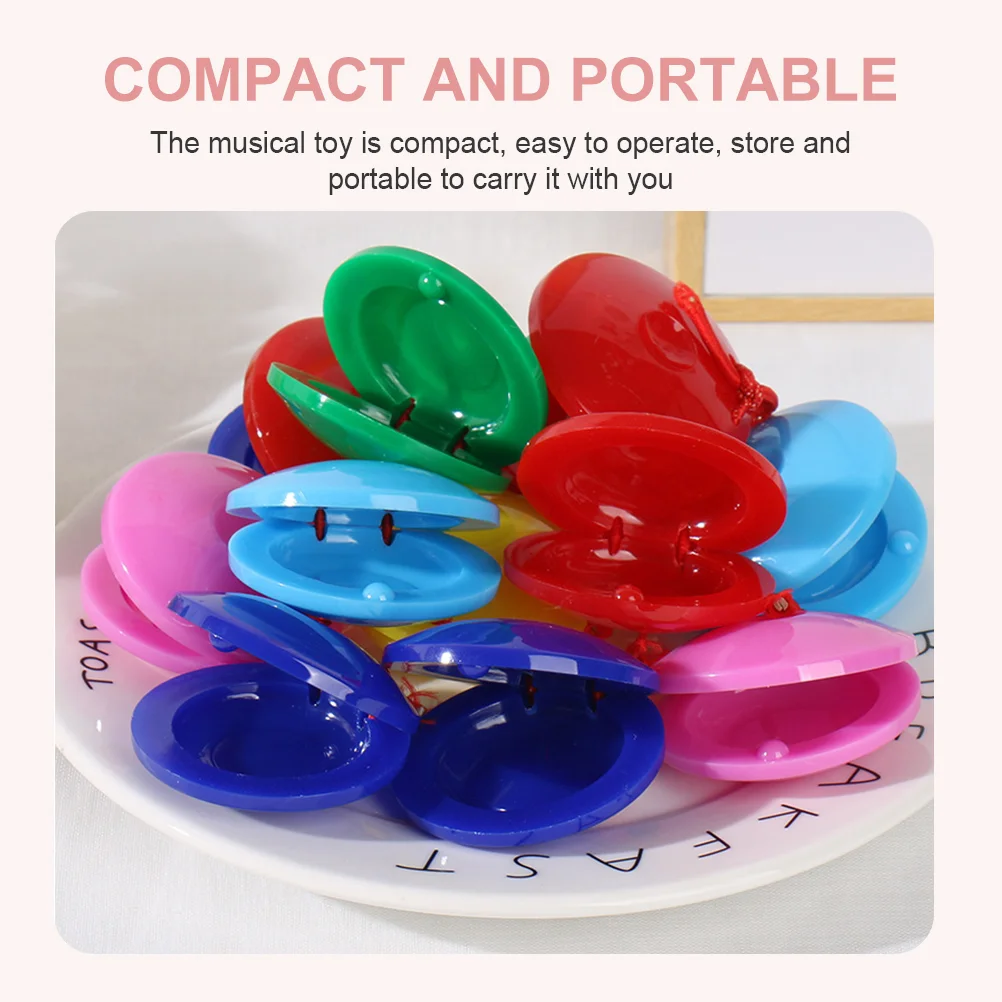 Castanets Percussion Castanet Toy Instrument Musical Finger Kids Toys Hand Rhythm Clapper Music Plastic Instruments Baby enlarge