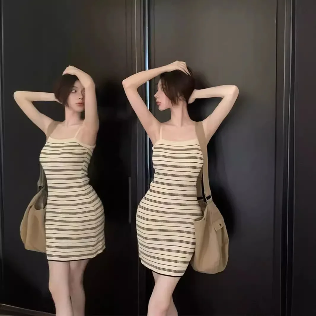 Новинка лета 2024 элегантное винтажное облегающее платье с поясом обтягивающее