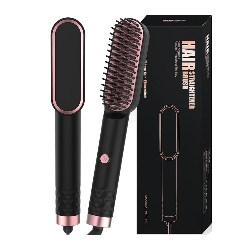 

Beard Straightener Multifunctional Quick Hair Styler Straightening Comb Heated Brush Curler for Men Drop Shipping
