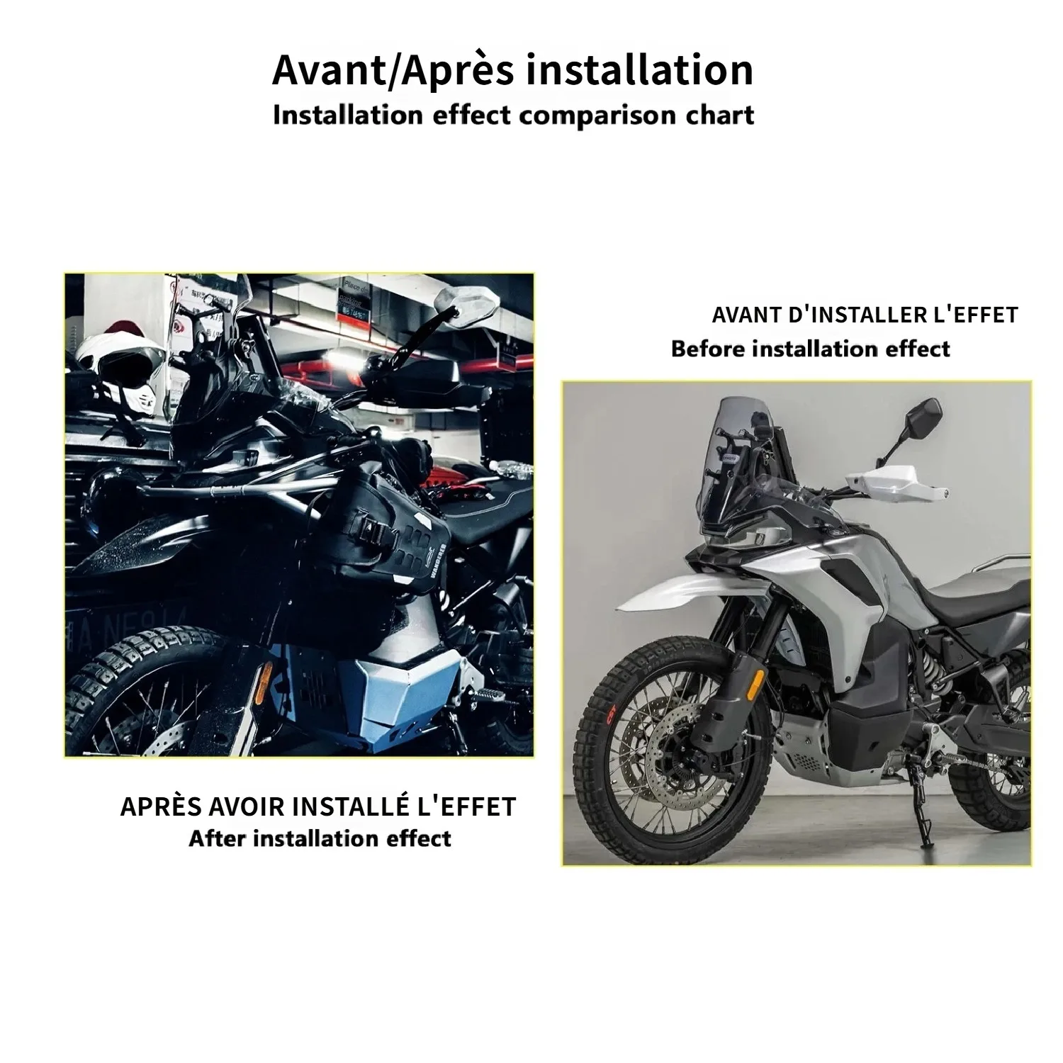 Фото Защитные накладки на руль из алюминия для мотоциклов CF 1000MT-X, внедорожные, утолщенные, ударопрочные, двухслойные, ветрозащитные, размер S №2