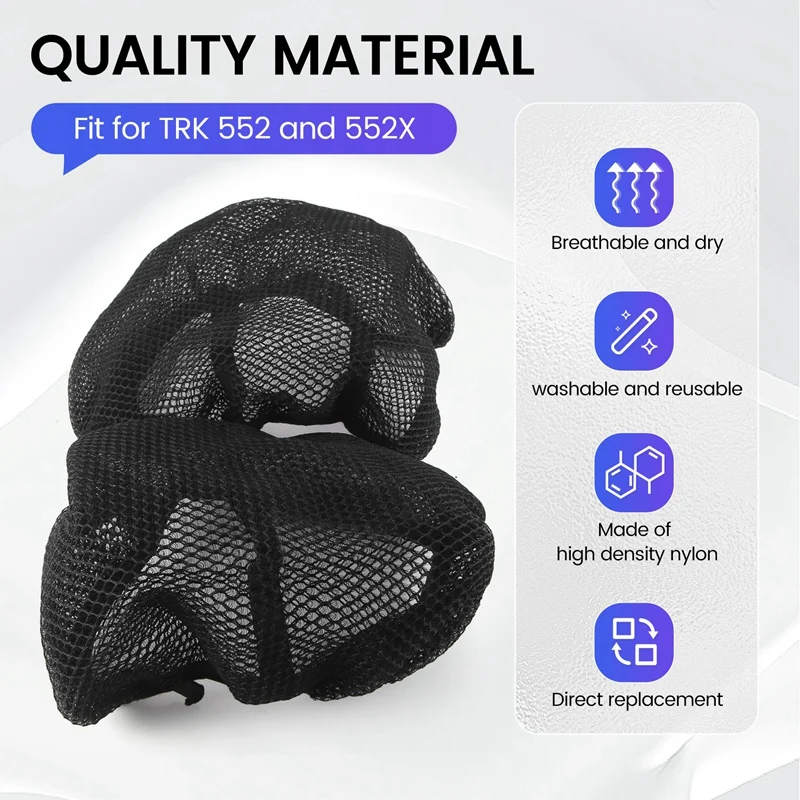 Motorcycle Protecting Cushion Seat Cover For Benelli TRK 552 X 552X TRK552 TRK552X Fabric Saddle Breathable