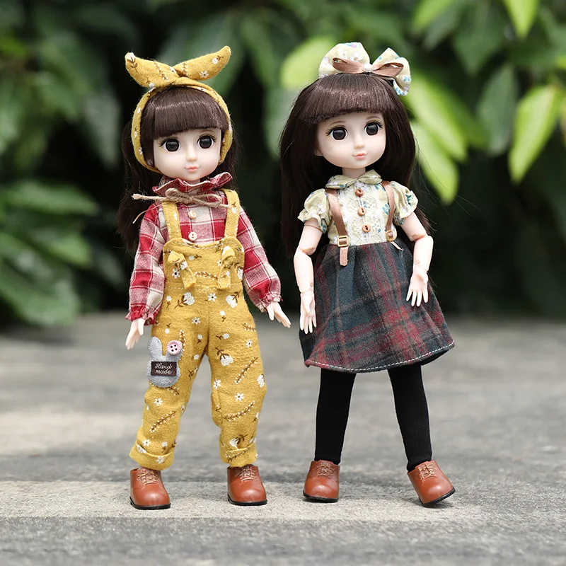 

36cm Large Bjd Doll 1/6 Girl Bjd Toys 18 Movable Joint Pastoral Style Princess Doll With Gift Box DIY Dress Up Toy Children Gift