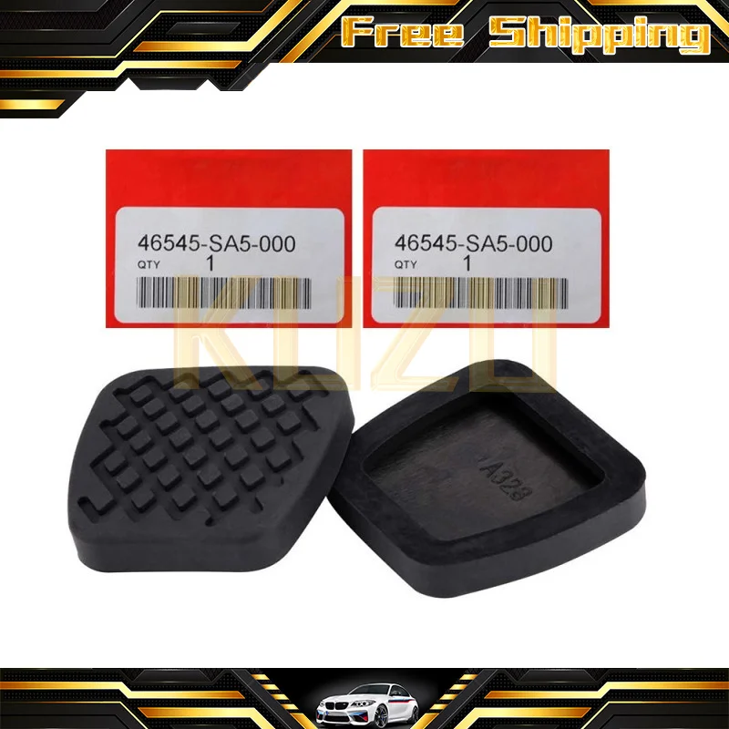 

46545-SA5-000 1pair NEW Black Pedal Pad Rubber Cover Fits For Honda Accord CRX Civic CRV Acura Vigor