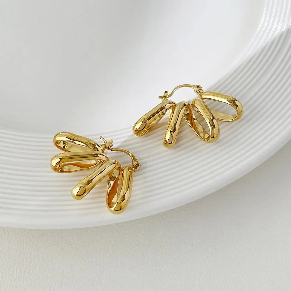 

Geometric Street Spiral Unusual Threaded Chic Jewelry Women Earring Hoop Earrings stud earrings