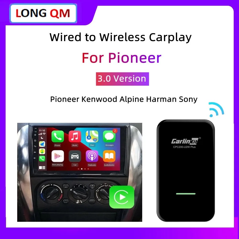 Carlinkit 4.0/3.0 Auto Wireless Carplay Adapter For Pioneer Kenwood Alpine Harman Sony Car Multimedia Player Auto Navigation Box