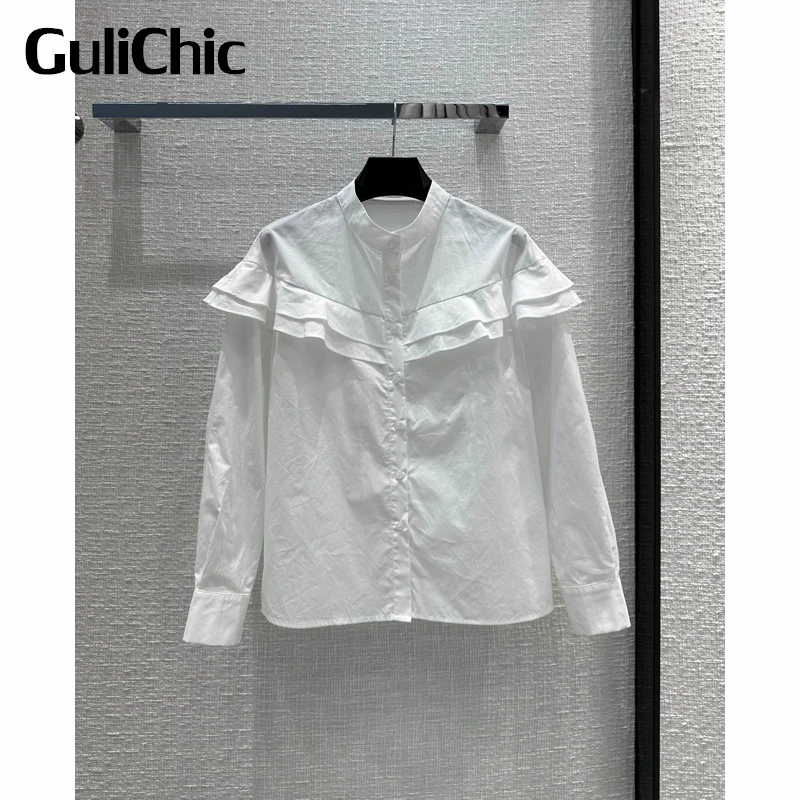 

Женская хлопковая Свободная рубашка с длинным рукавом и Вышивкой Букв