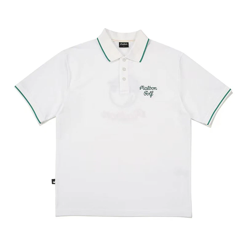 Men's Golf Polo T-shirt 2023 New Summer Short Sleeve Embroidered Head Image Sports Tops Shirt