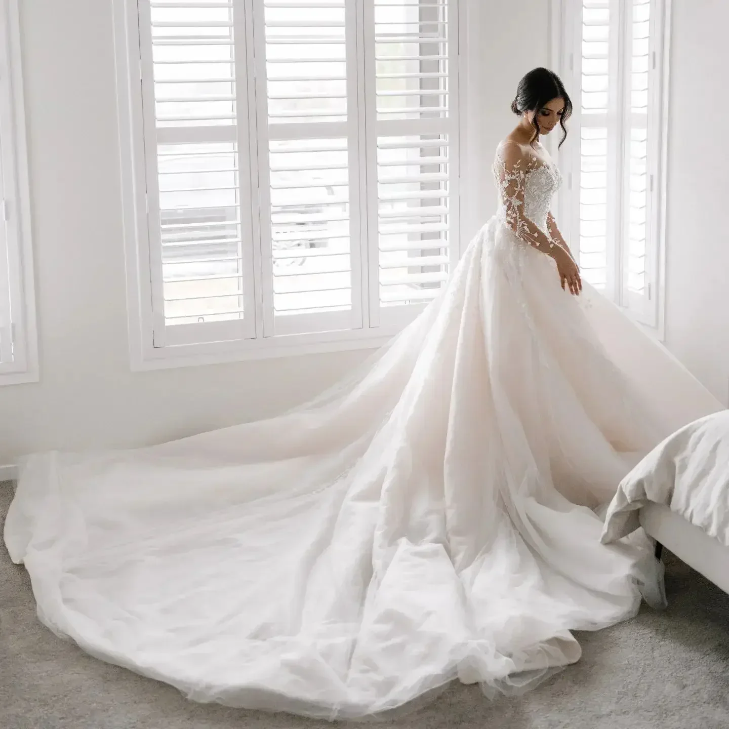 Фото Customzie Высококачественное индивидуальное платье Vestido De Novia Desmontable, кружевное свадебное платье Noiva Sereia, платья de novia №1