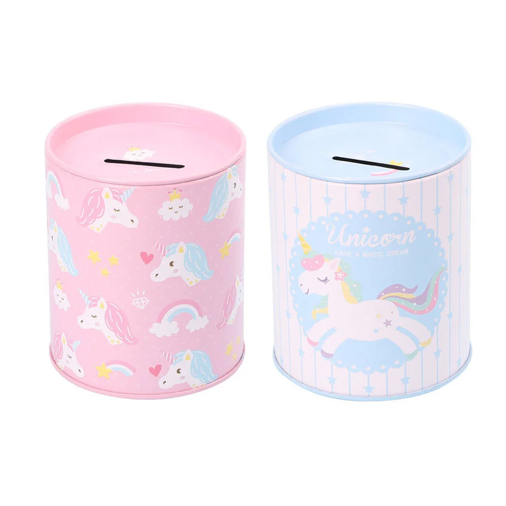 

Bank Piggymoneysaving Savings Kids Box Girls Jar Metal Decoration Animalbankspottable Children Storagedisplay Machine Child