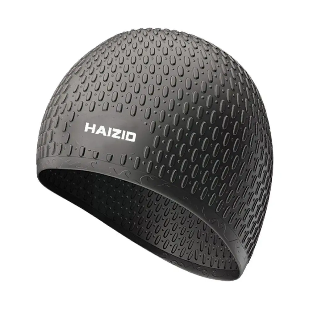 

Силиконовая шапочка для купания Водонепроницаемая плавательная шапка для мужчин и женщин, с защитой ушей, с длинными волосами, Спортивная плавательная шапка с высокой эластичностью, Ca U0G2