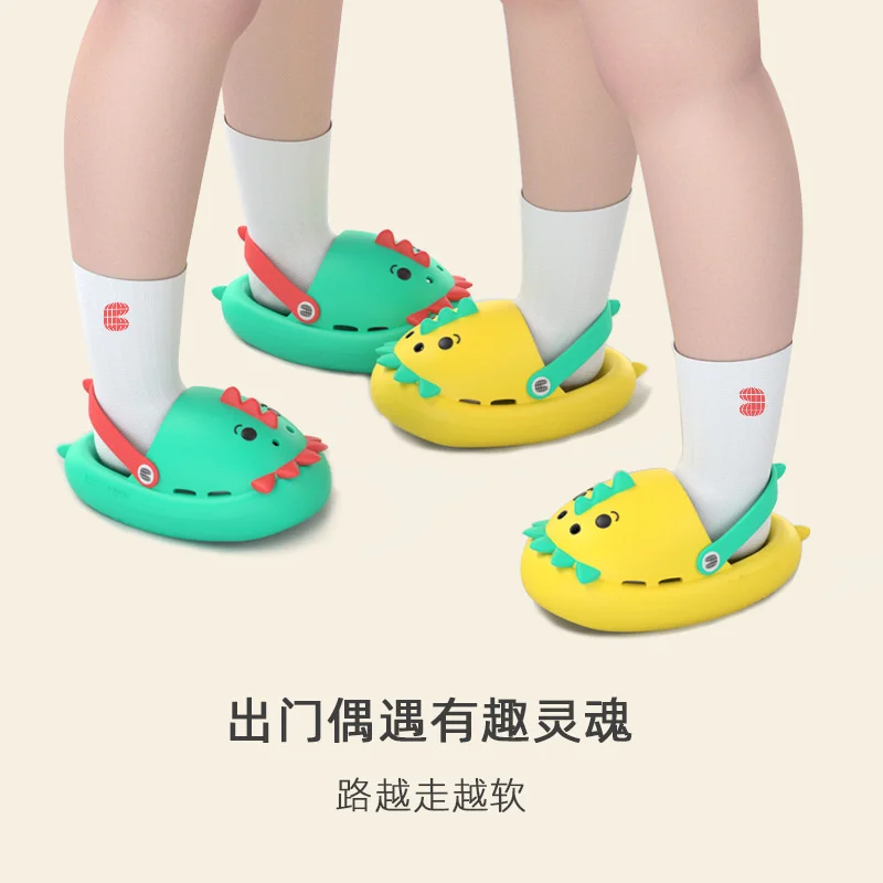 Сандалии Детские с дырками в виде динозавров Нескользящие мягкая подошва
