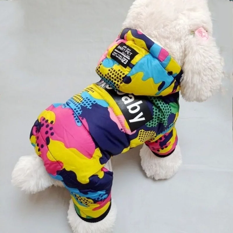 

Dog Clothes Windproof Winter Warm Dog Coat Camouflage Thicken Pet Clothing for Dogs Costume Jumpsuit Hoodies Jacket Pet Supplies