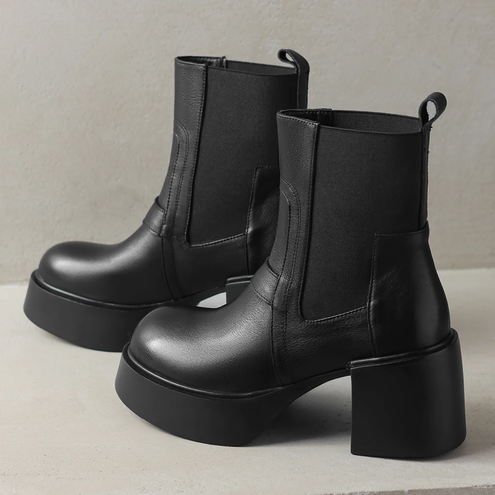 Новинки весна осень женские ботильоны из натуральной кожикожаная зимняя обувь