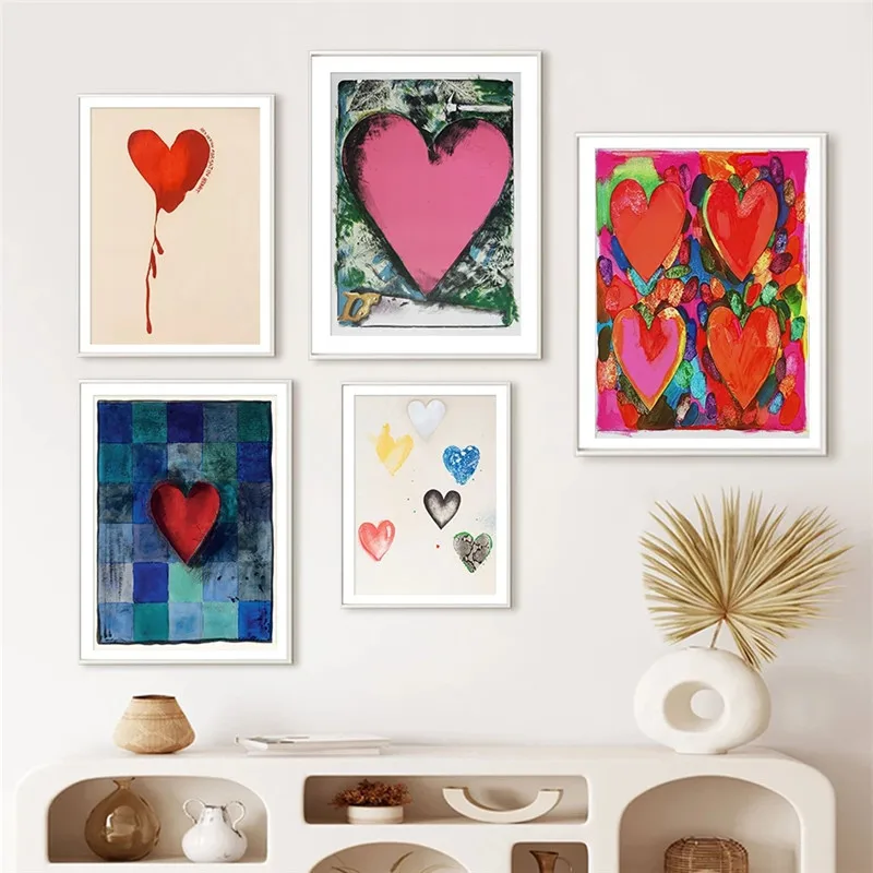 

Peace Love Graffiti Heart Canvas Painting Pop Wall Art Living Room Decoration Home Decor Poster Paintings for Interior Picture