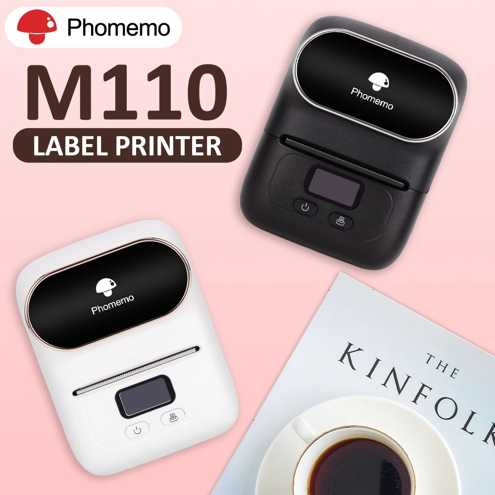 Buy Phomemo M110 smartラベルプリンタbluetooth互換ビジネスバーコードラベル値札ケーブルステッカーラベルメーカー