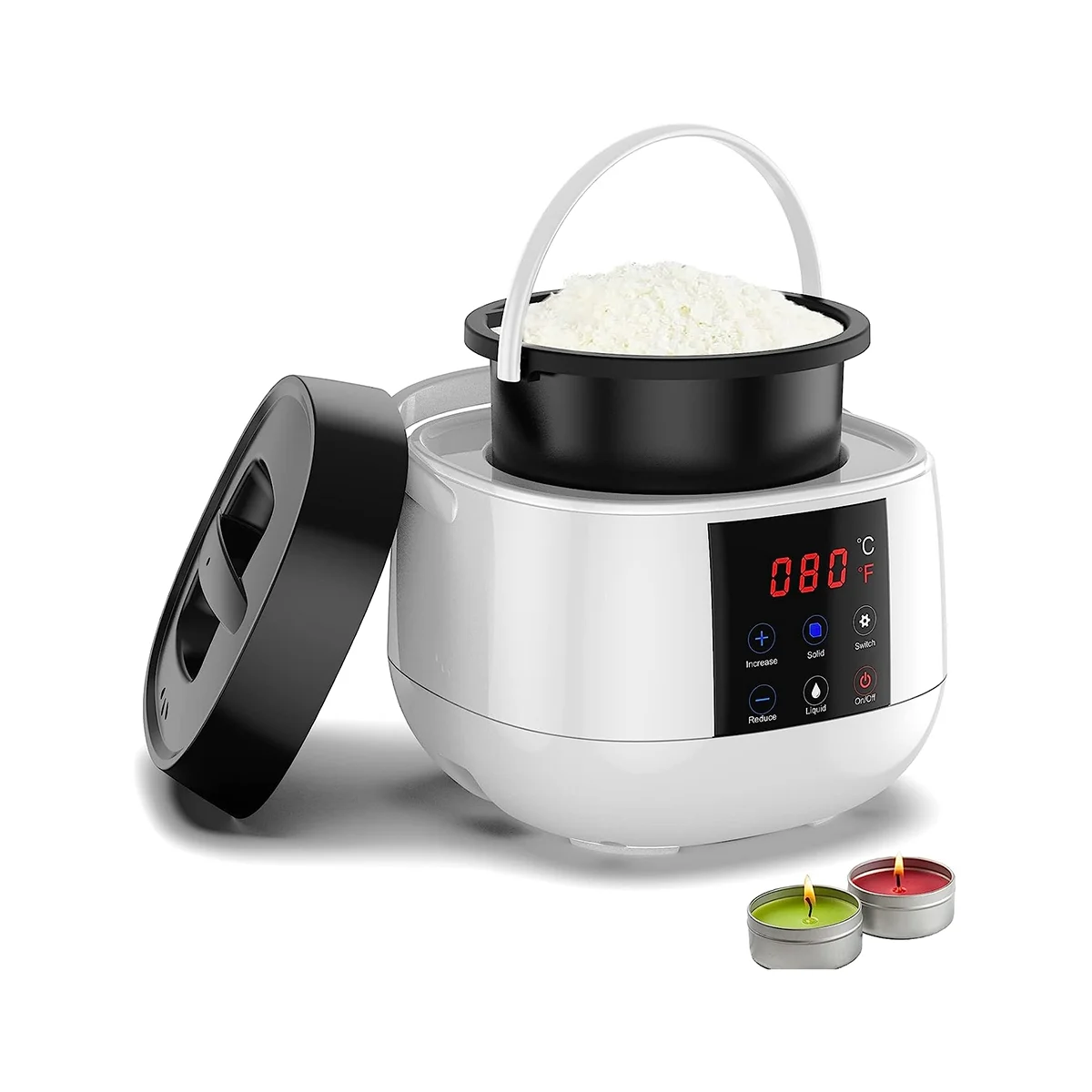 

Candle Making Wax Melting Pot, Wax Melter for Candle Making,LED Temperature Display for Adults Beginner, Soy Wax UK Plug