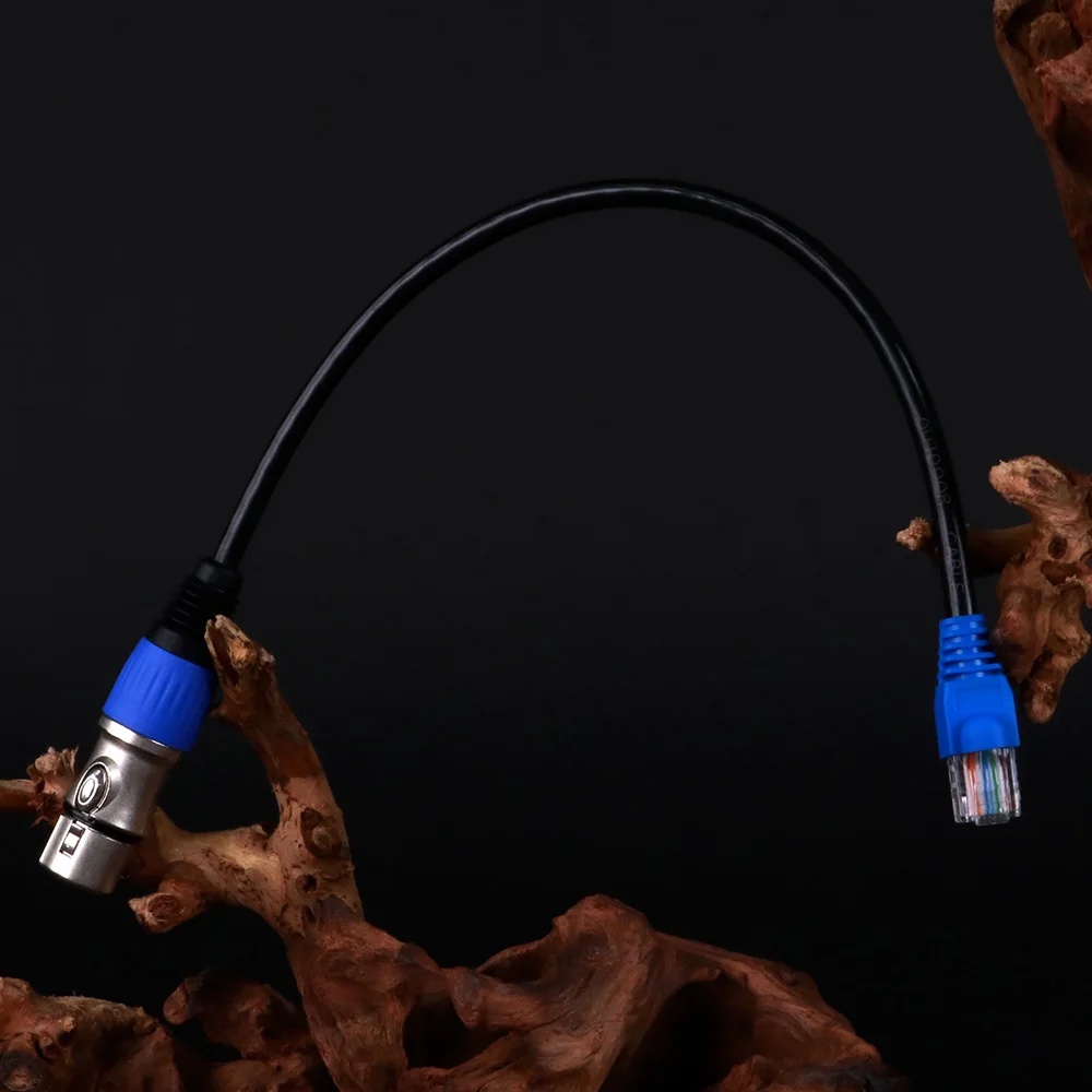 3-контактный разъем XLR на RJ45 CAT5/6 ​ Разъем Ethernet-кабель-адаптер для звукового и