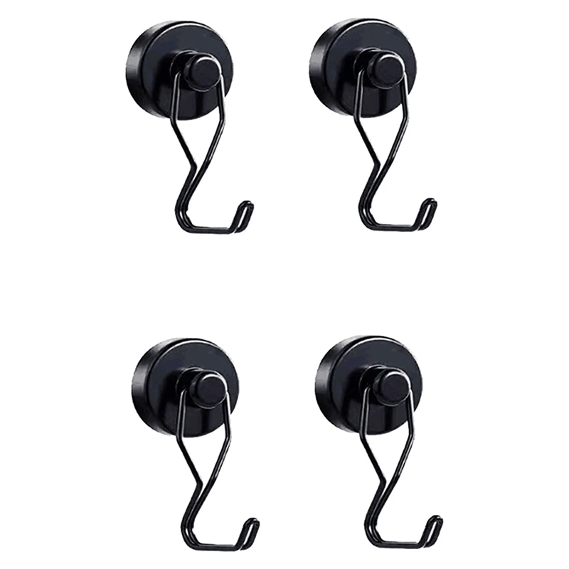 

4Pcs Magnetic Hooks, Portable Magnet Hook For Refrigerator, Grill, Heavy Duty Magnets Hooks Tool Home Tools Kitchen Durable