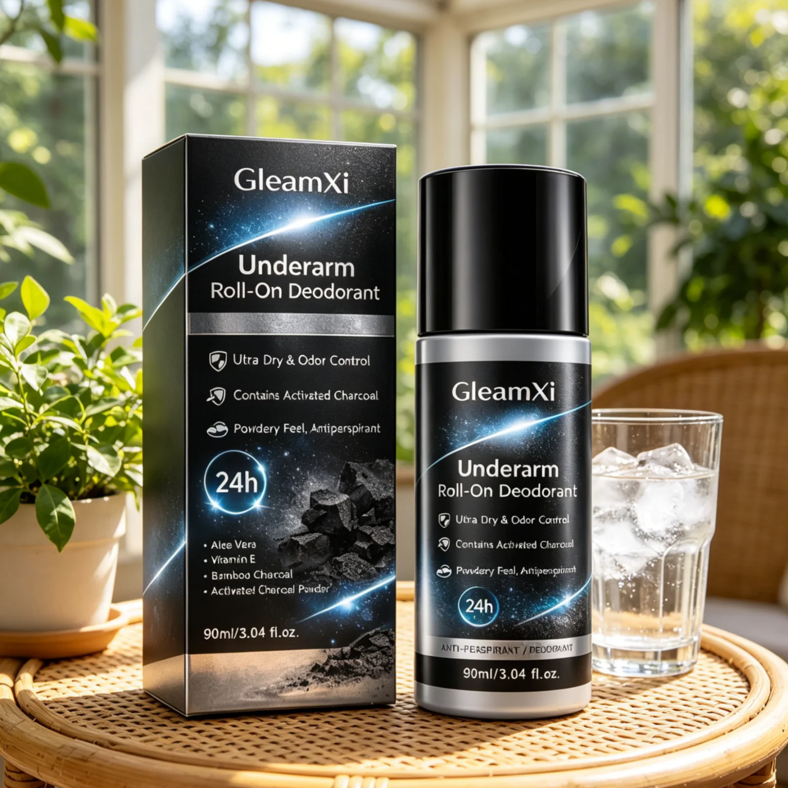 Фото Дезодорант-антиперспирант GleamXi Roll-on для подмышек, контроль запаха, предотвращение пятен от пота, быстрое высыхание, без ощущения стянутости, 90 мл №4