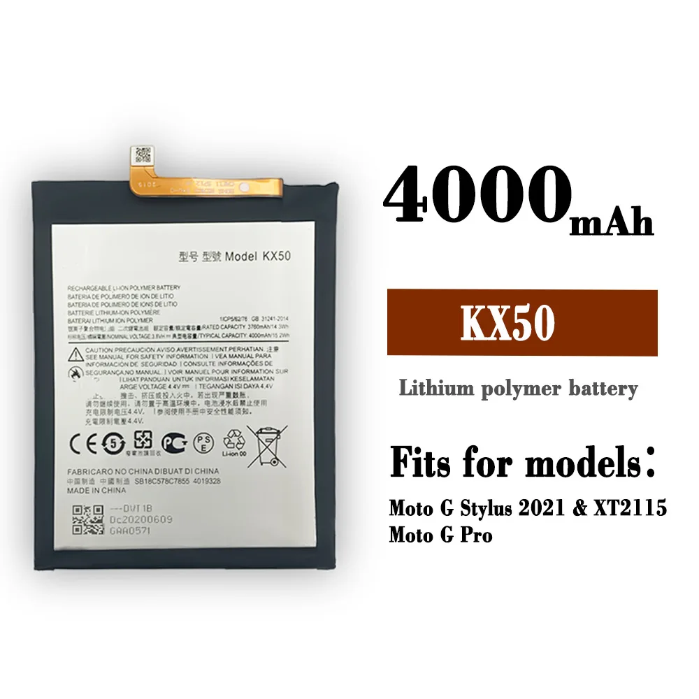 

100% оригинальная сменная батарея KX50 для Motorola Moto G Stylus 2021 Xt2115 Kx50, Высококачественная литиевая батарея