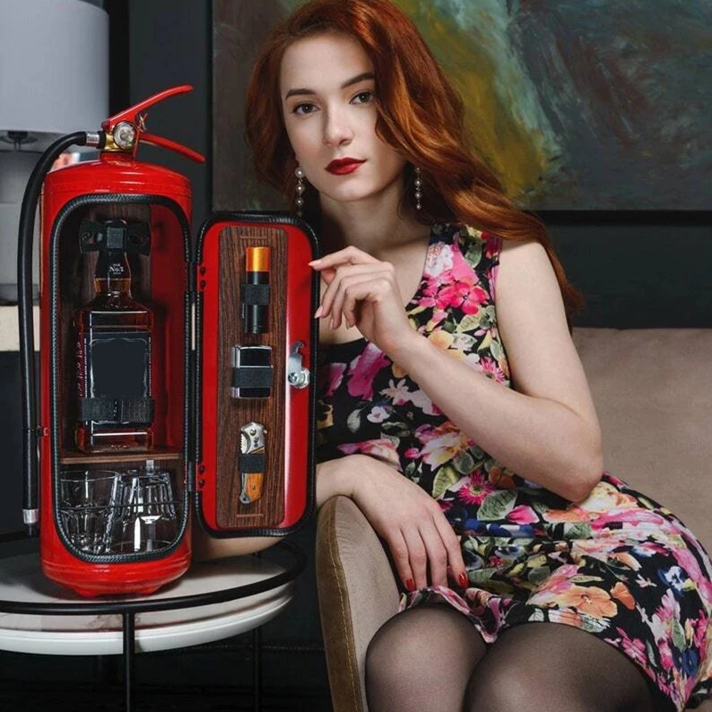 Огнетушитель мини-канистра мобильный шкаф для виски и бара My пещера мои правила