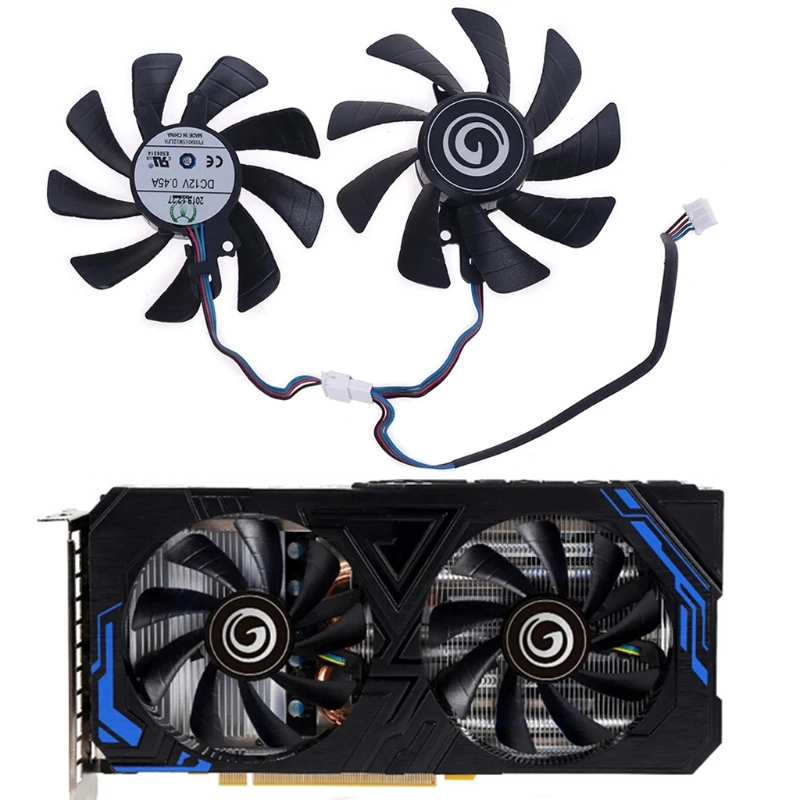 

Кулер для видеокарты Galax GeForce RTX2060 2070 2080, 1 пара, 85 мм, 4 контакта