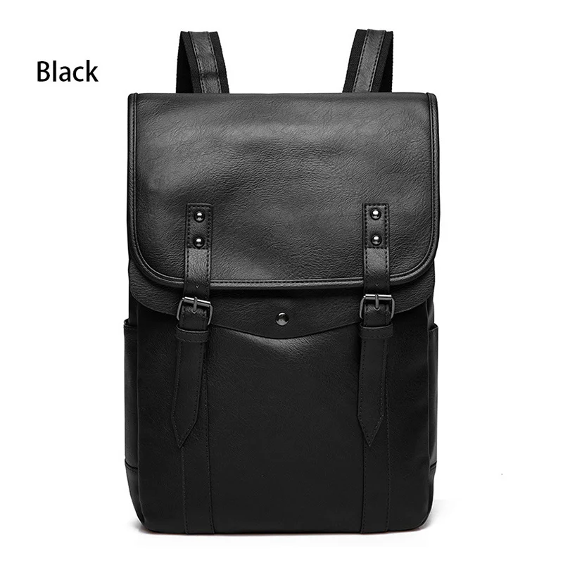 

Men Luxury School Bags Leather Backpacks Multifunctional Vintage Waterproof Backpack Travel Retro 15.6 Inch Laptop Bag for Men