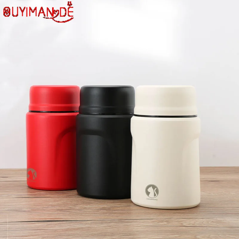 

New Design 550ML Stainless Steel Soup Thermos with Spoon Thermos Food Lunch Box Vacuum Flasks Container Thermocup Food