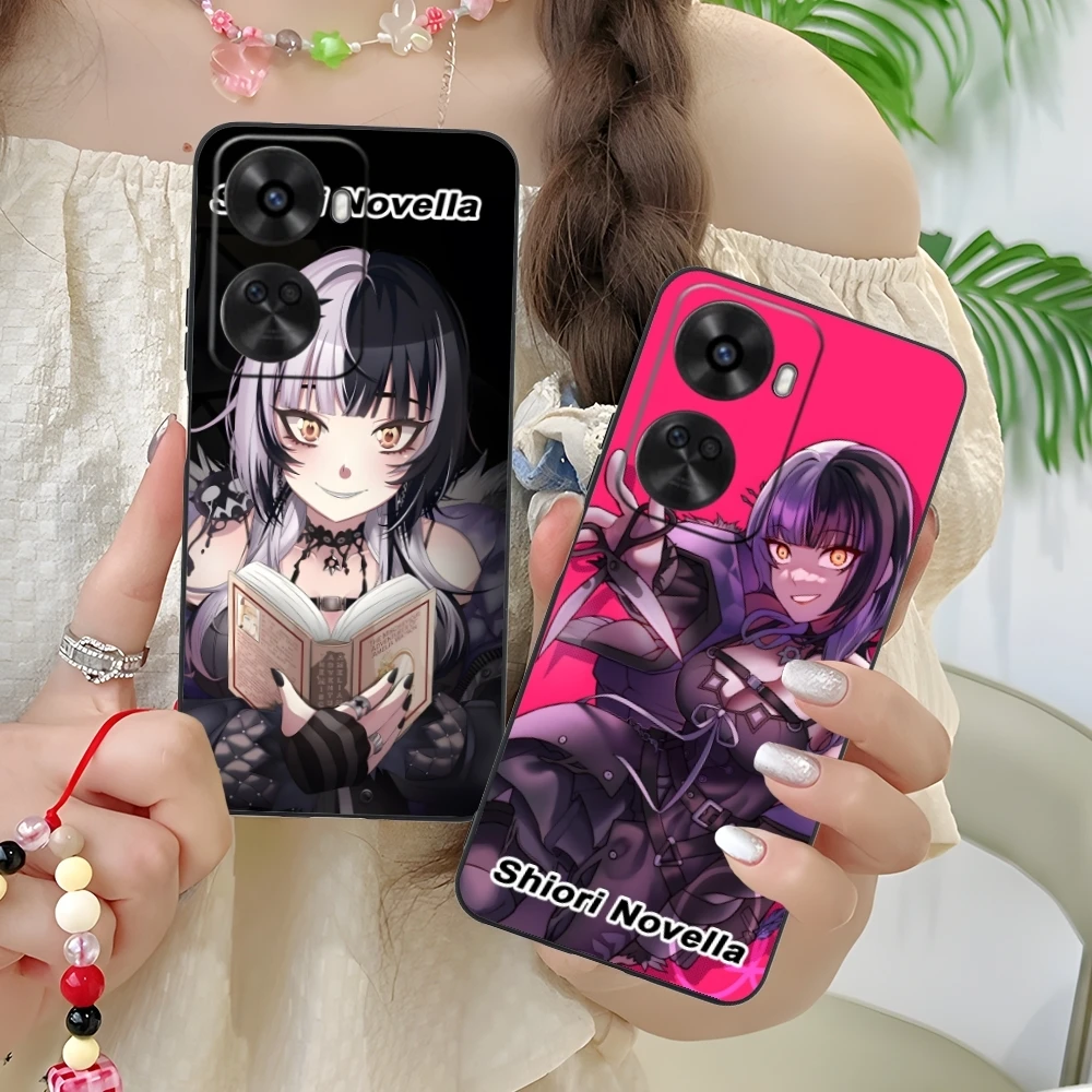 Shiori Novella Fashion Mobile Cell Phone Case for Huawei Nova 12 11 10 9 8 7 Pro SE 5G Black Soft Cover Shell