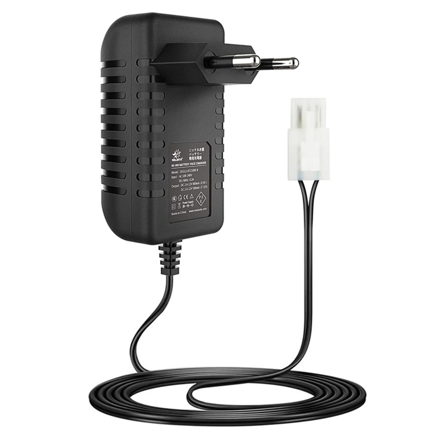 

Melasta 4.8V 6V 7.2V 8.4V 9.6V RC Battery Charger Compatible with Tamiya 2.4V-12V(2S-10S) NiMH NiCd RC Car/Airsoft Battery Pack