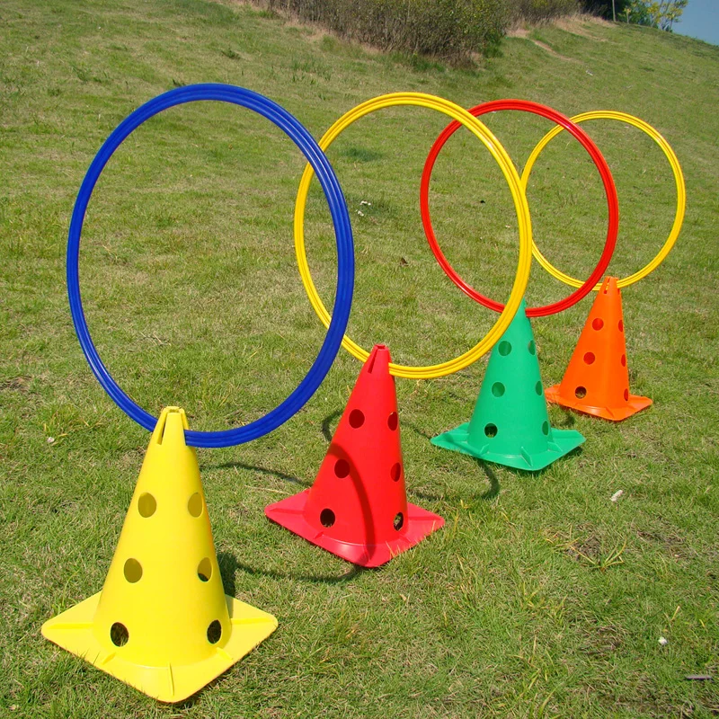 

6PCS Multi Color Soccer Speed Agility Rings ABS Soccer Training Equipment Football Equipment Training Agile Circle Football Trai