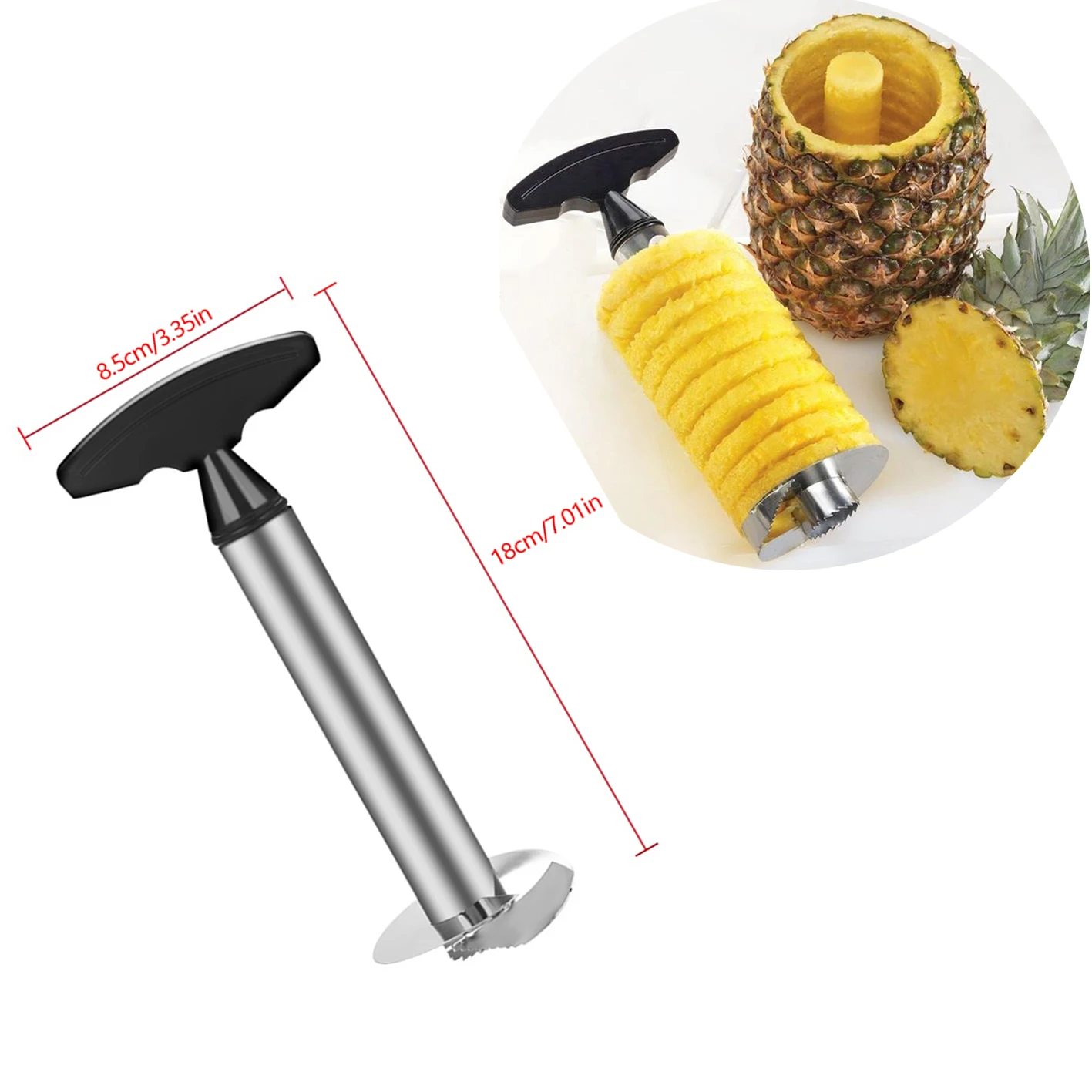 

Pineapple Slicers Kitchen Knife Tool Portable Pineapple Stainless Fruit Pineapple Peeler Cutter Ananas Slicer Fruit Peel Tools