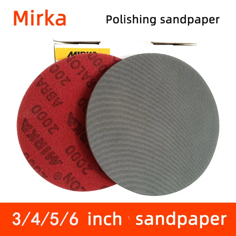 MIRKA Sponge Sandpaper 3/4/5/6 Inch 150mm 180-4000 Grit Car Paint Polishing Beauty Foam Sanding Tray
