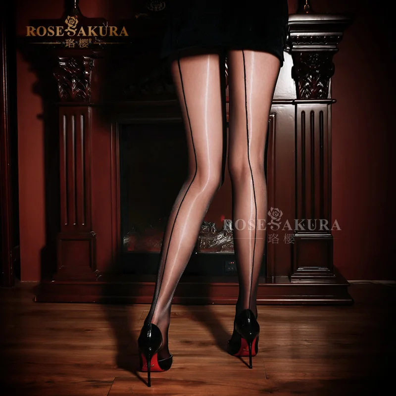 

Aurora series high waist glossy sexy stockings without waistline