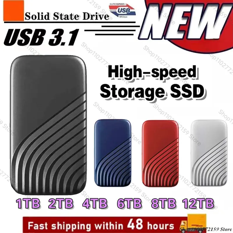 

Portable SSD 64TB External Solid State Drive 32TB 16TB 8TB HD Hard Drive USB 3.1 Type-C 2TB 4TB Hard Disks For Laptop Notebook