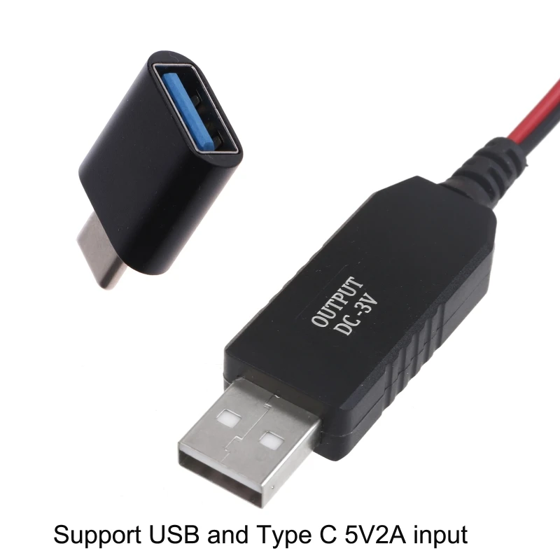 Фото USB-3V CR2032, фиктивная батарея, надежный источник питания с адаптером для дистанционного управления игрушками, Прямая поставка №4