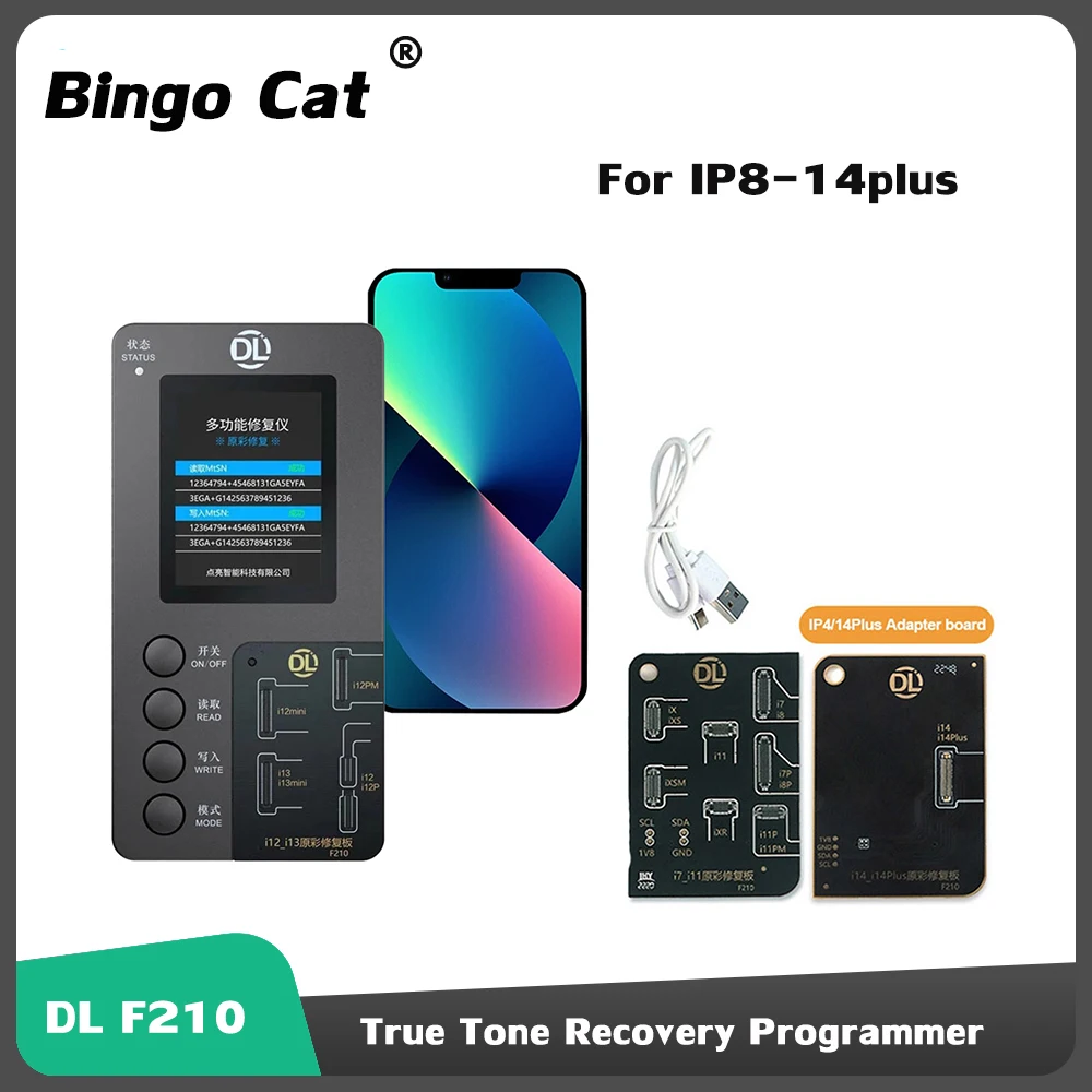 Новый программатор восстановления тона DL F210 для iPhone 8 ~ 13 mini 14 Plus Оригинальный ЖК-дисплей копия оригинальный цвет Инструменты для ремонта