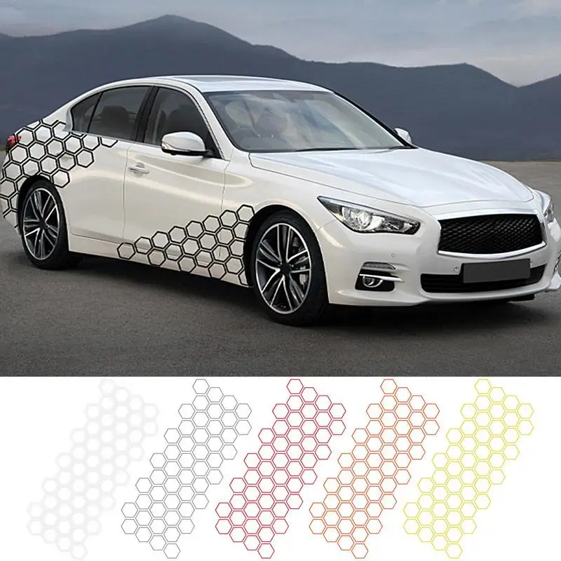 

Car Styling Honeycomb Tail Light Decorative Stickers Car Taillight Honeycomb Sticker Self Adhesive Waterproof Car Sticker