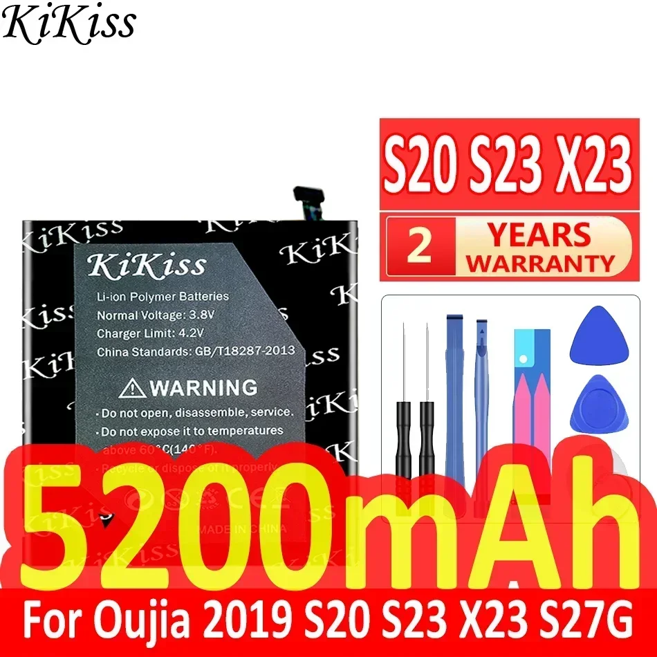Аккумулятор KiKiss 5200 мАч S 20 23 X для мобильного телефона Oujia 2019 S20 S23 X23 S27G